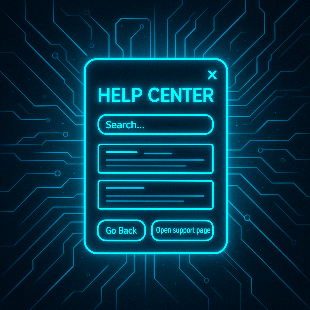 wordpress help center popup